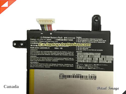  image 2 of Genuine ASUS Zenbook UX305UAFC002R Battery For laptop 4951mAh, 56Wh , 11.31V, Black , Li-ion