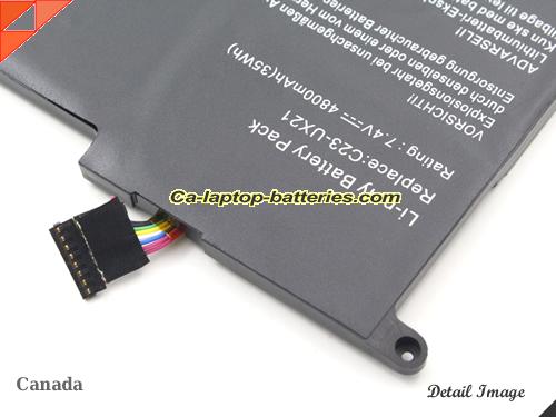  image 3 of ASUS ZenBook UX21E Series Replacement Battery 4800mAh, 35Wh  7.4V Black Li-Polymer