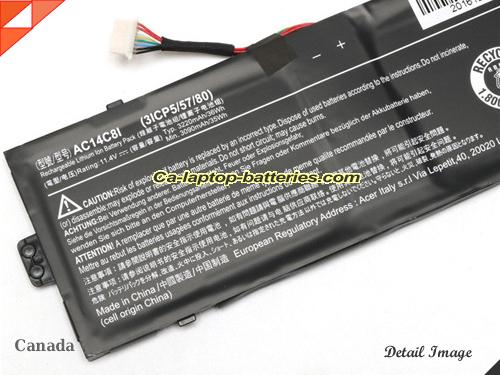  image 2 of AC14C8I Battery, Canada Li-ion Rechargeable 3090mAh, 35Wh  ACER AC14C8I Batteries