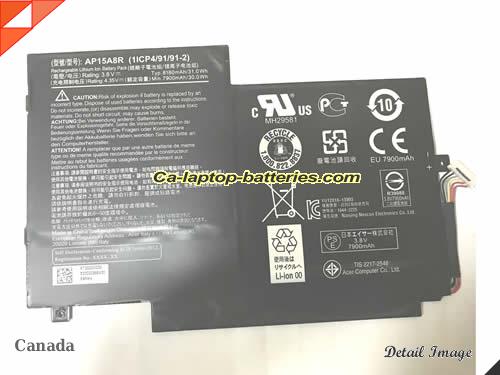  image 3 of AP15A8R Battery, Canada Li-ion Rechargeable 8180mAh, 31Wh  ACER AP15A8R Batteries
