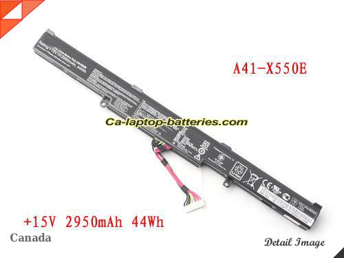  image 1 of Genuine ASUS R752LDT6043H Battery For laptop 2950mAh, 44Wh , 15V, Black , Li-ion