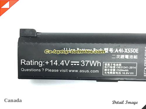  image 2 of Genuine ASUS R752LDT6043H Battery For laptop 2500mAh, 37Wh , 14.4V, Black , Li-ion