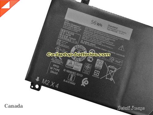  image 2 of Genuine DELL XPS 15 9550 Battery For laptop 4666mAh, 56Wh , 11.4V, Black , Li-ion