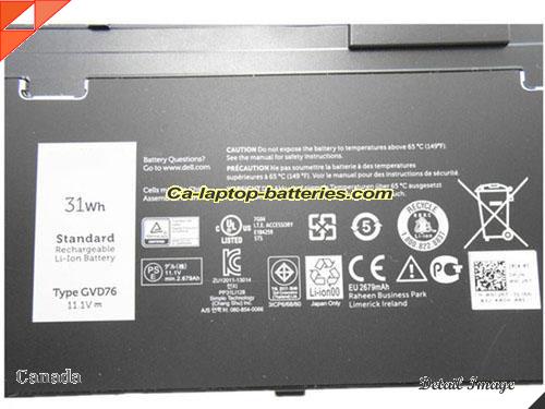  image 2 of Genuine DELL Inspiron 15 5547 Battery For laptop 31Wh, 11.1V, Black , Li-ion