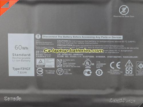  image 3 of F3YGT Battery, Canada Li-ion Rechargeable 7500mAh, 60Wh  DELL F3YGT Batteries