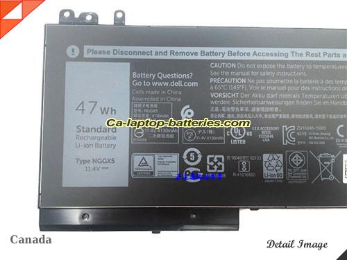  image 2 of NGGX5 Battery, Canada Li-ion Rechargeable 4130mAh, 47Wh  DELL NGGX5 Batteries