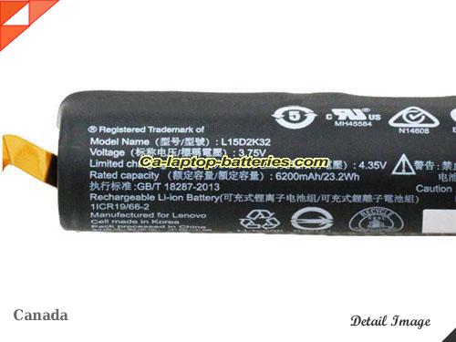  image 2 of Genuine LENOVO Yt3-X90 Battery For laptop 6200mAh, 32Wh , 3.75V, Black , Li-ion