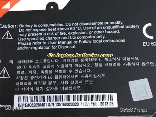  image 4 of Genuine LG U460 Ultrabook Battery For laptop 6400mAh, 49Wh , 7.6V, Black , Li-ion