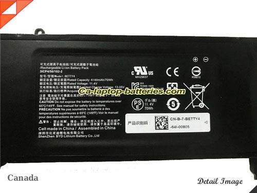  image 2 of BETTY4 Battery, Canada Li-ion Rechargeable 6160mAh, 70Wh  RAZER BETTY4 Batteries