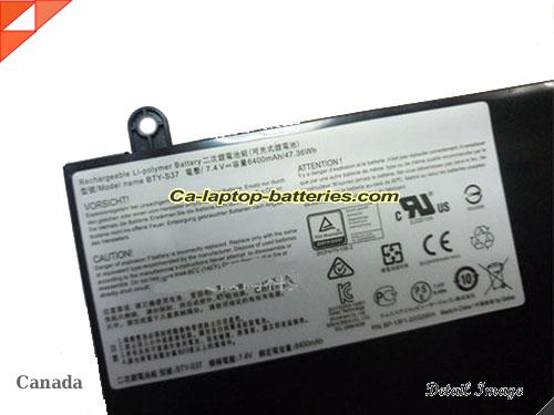  image 2 of BTYS37 Battery, Canada Li-ion Rechargeable 6400mAh, 47.36Wh  MSI BTYS37 Batteries