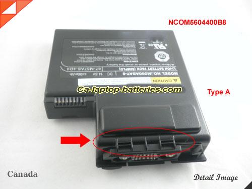  image 1 of Genuine CLEVO M560A Battery For laptop 4400mAh, 14.8V, Black , Li-ion