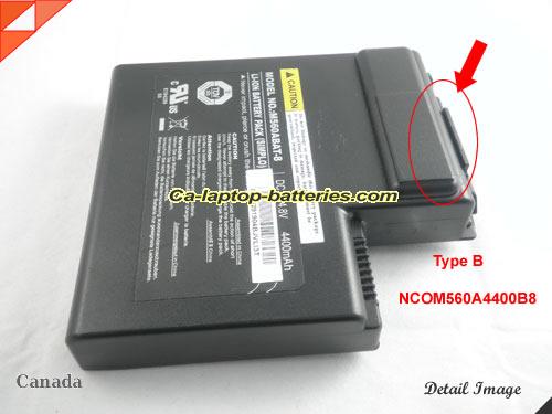  image 3 of Genuine CLEVO M560A Battery For laptop 4400mAh, 14.8V, Black , Li-ion