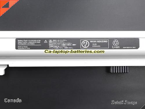  image 2 of ADVENT Milano Netbook w7 Replacement Battery 2200mAh 10.8V White Li-ion