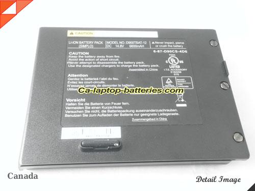  image 4 of Genuine CLEVO PortaNote D9K Battery For laptop 6600mAh, 14.8V, Black , Li-ion