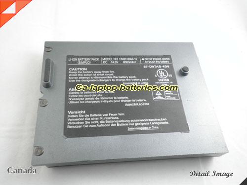  image 5 of Genuine CLEVO PortaNote D9K Battery For laptop 6600mAh, 14.8V, Grey , Li-ion