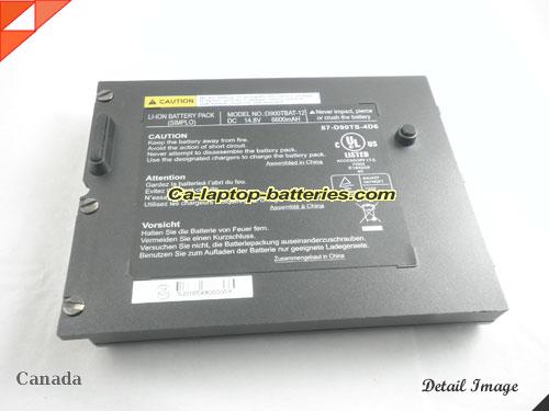  image 5 of CLEVO PortaNote D9T Replacement Battery 6600mAh 14.8V Black Li-ion