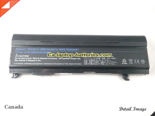  image 5 of TOSHIBA Satellite A100-696 Replacement Battery 4400mAh, 63Wh  14.4V Black Li-ion