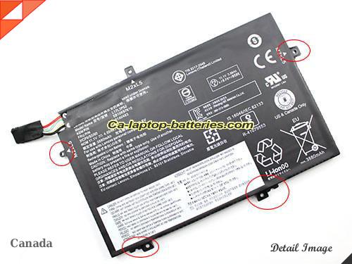  image 1 of Genuine LENOVO ThinkPad L480 Battery For laptop 3880mAh, 45Wh , 4.05Ah, 11.1V, Black , Li-Polymer