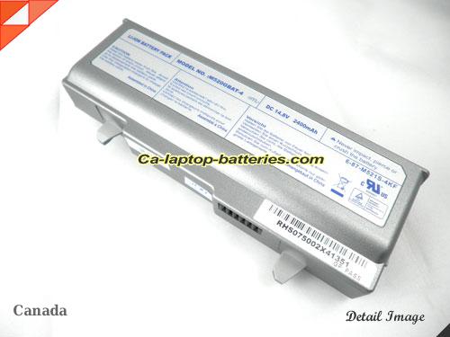  image 2 of Genuine CLEVO M620 Battery For laptop 2400mAh, 14.8V, Sliver , Li-ion