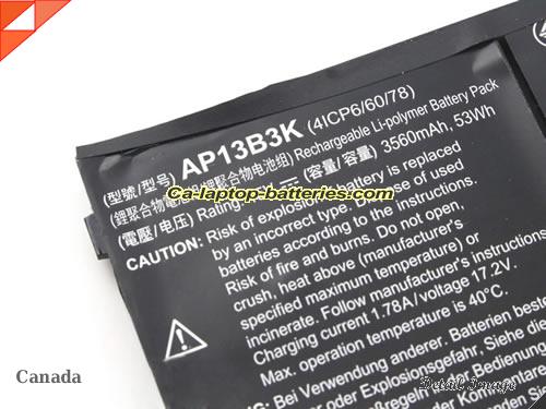  image 2 of Genuine ACER R7-572G-54218G1Tass Battery For laptop 3460mAh, 53Wh , 15V, Black , Li-Polymer