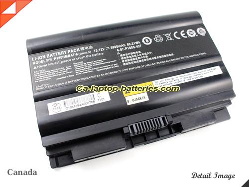  image 1 of 6-87-P180S-4271 Battery, Canada Li-ion Rechargeable 5900mAh, 89.21Wh  CLEVO 6-87-P180S-4271 Batteries