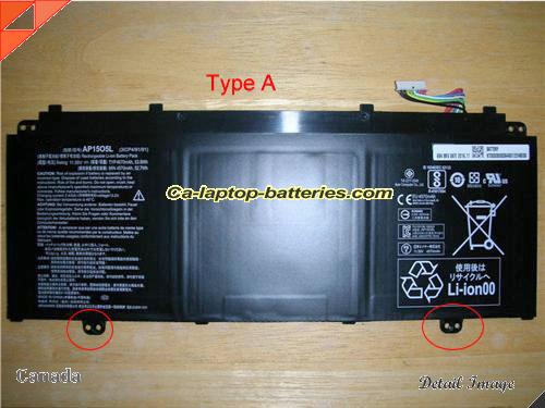  image 1 of Genuine ACER Chromebook Spin 15 CP315-1H-P2PA Battery For laptop 4670mAh, 53.9Wh , 11.55V, Black , Li-ion