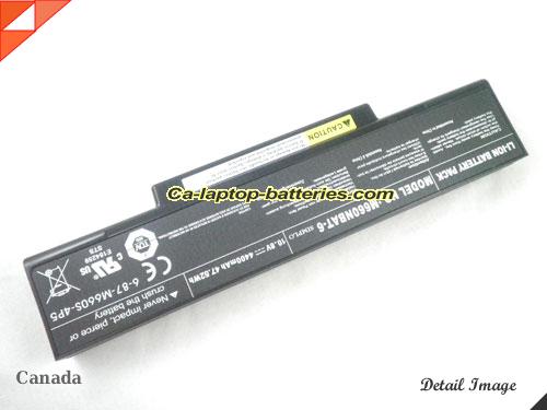  image 2 of 6-87-M66NS-4C3 Battery, Canada Li-ion Rechargeable 4400mAh, 47.52Wh  CLEVO 6-87-M66NS-4C3 Batteries