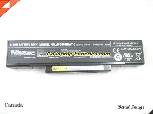  image 5 of 6-87-M66NS-4C3 Battery, Canada Li-ion Rechargeable 4400mAh, 47.52Wh  CLEVO 6-87-M66NS-4C3 Batteries