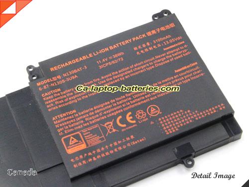  image 4 of Genuine CLEVO N131BU Battery For laptop 3100mAh, 32Wh , 11.4V, Black , Li-ion