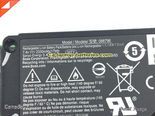  image 4 of 088789 Battery, Canada Li-ion Rechargeable 2230mAh, 17Wh  BOSE 088789 Batteries