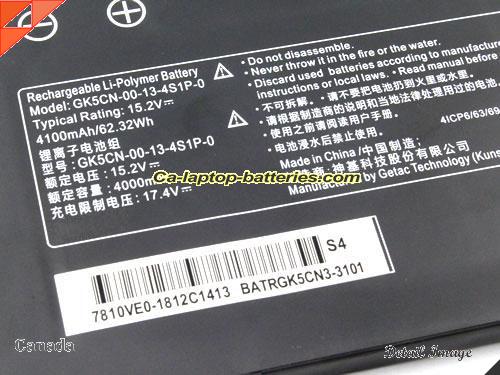  image 4 of Genuine TONGFANG GK5CQ7Z Battery For laptop 4100mAh, 62.32Wh , 15.2V, Black , Li-Polymer