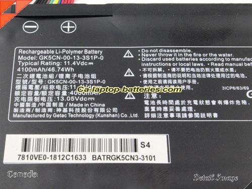  image 4 of GK5CN-00-13-3S1P-0 Battery, Canada Li-ion Rechargeable 4100mAh, 46.74Wh  GETAC GK5CN-00-13-3S1P-0 Batteries