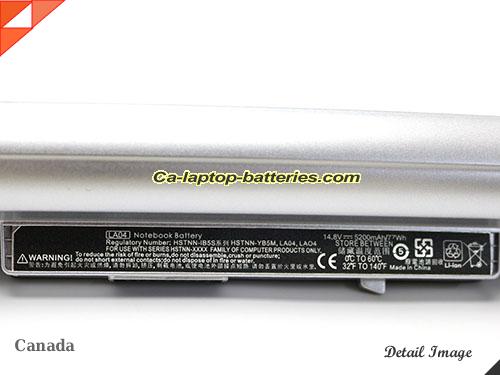  image 5 of HP 15-f027CA(J9H18UA) Replacement Battery 5200mAh, 77Wh  14.8V Black+ Sliver Li-ion