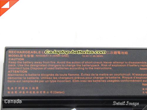  image 4 of Genuine HASEE Z7M-CT Battery For laptop 3275mAh, 48.96Wh , 14.4V, Black , Li-ion