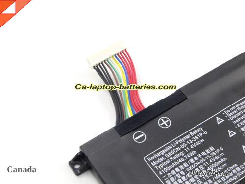  image 5 of Genuine HASEE Z7M-CT7GS Battery For laptop 4100mAh, 46.74Wh , 11.4V, Black , Li-Polymer