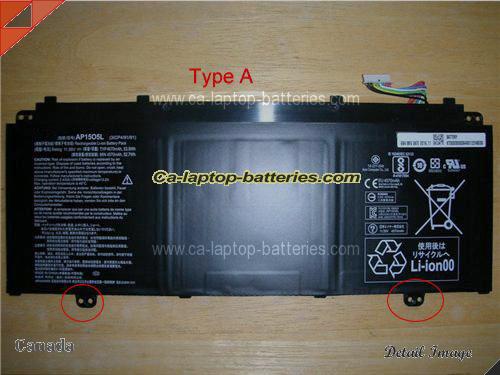  image 1 of Genuine ACER SP513-52N-55LV Battery For laptop 4670mAh, 53.9Wh , 11.55V, Black , Li-ion