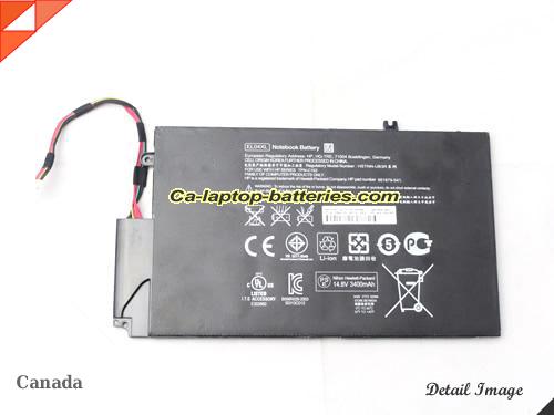  image 2 of Genuine HP Envy 4-1100EL Battery For laptop 3400mAh, 52Wh , 14.8V, Black , Li-ion