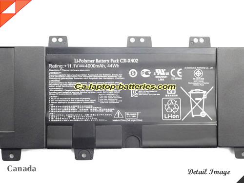  image 2 of Genuine ASUS VivoBook S400E-CA039H Battery For laptop 4000mAh, 44Wh , 11.1V, Black , Li-Polymer