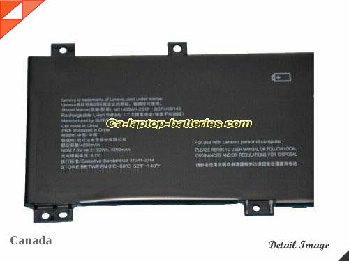  image 3 of Genuine LENOVO IdeaPad 100S-14IBR(80R900JLPG) Battery For laptop 4200mAh, 31.92Wh , 7.6V, Black , Li-Polymer