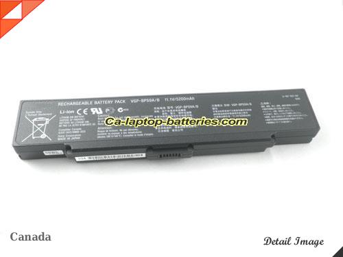  image 5 of Genuine SONY VAIO VGN-CR13T/W Battery For laptop 4800mAh, 11.1V, Black , Li-ion