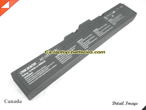  image 1 of MS 10xx Battery, Canada Li-ion Rechargeable 4400mAh MSI MS 10xx Batteries