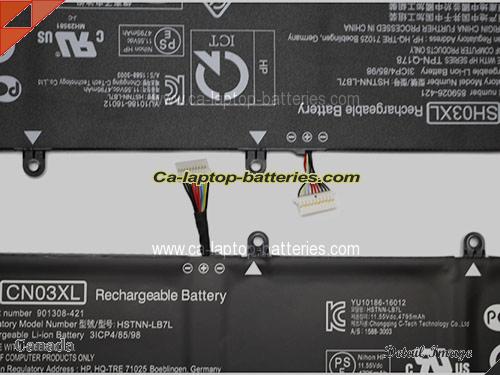 image 4 of Genuine HP Spectre X360 13-AC003NS Battery For laptop 5020mAh, 57.9Wh , 11.55V, Black , Li-Polymer