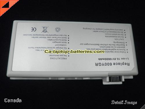  image 5 of 6500707 Battery, Canada Li-ion Rechargeable 6600mAh GATEWAY 6500707 Batteries