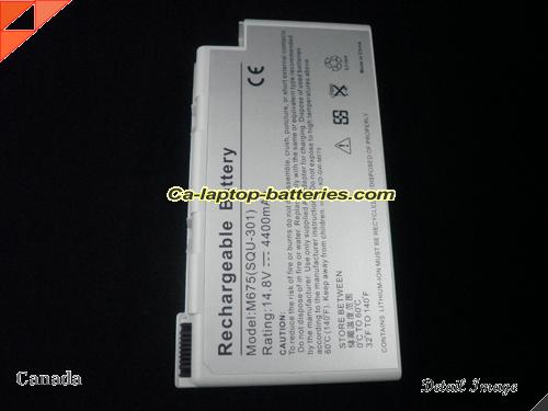  image 3 of GATEWAY M675 Replacement Battery 4400mAh 14.8V Sliver Li-ion