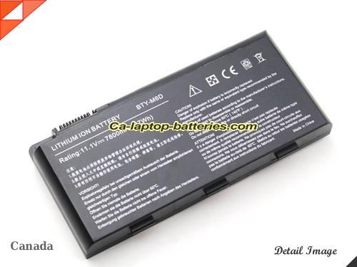  image 1 of BTY-M6D Battery, Canada Li-ion Rechargeable 7800mAh, 87Wh  MSI BTY-M6D Batteries
