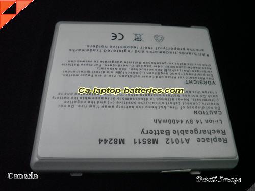  image 4 of APPLE PowerBook G4 15 Titanium Series Replacement Battery 4400mAh 14.8V Gray Li-ion