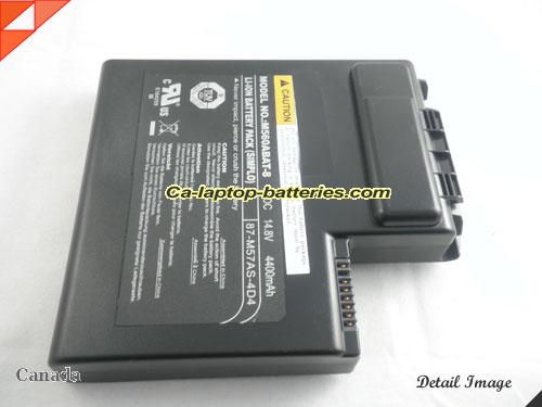  image 3 of 87-M57AS-404 Battery, Canada Li-ion Rechargeable 4400mAh CLEVO 87-M57AS-404 Batteries