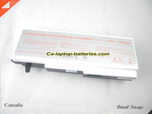  image 2 of Genuine CLEVO TN120R Battery For laptop 2400mAh, 14.8V, Black and White , Li-ion