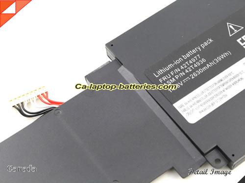 image 2 of ASM 42T4936 Battery, Canada Li-ion Rechargeable 2630mAh, 39Wh  LENOVO ASM 42T4936 Batteries