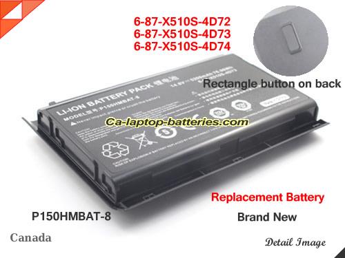  image 1 of 6-87-X510S-4D72 Battery, Canada Li-ion Rechargeable 5200mAh CLEVO 6-87-X510S-4D72 Batteries
